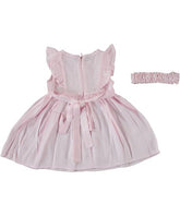 Rochita eleganta bebe, Dolly, bumbac, broderie, fete, roz